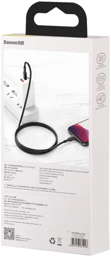 Baseus High Density Braided USB-C naar Apple Lightning PD 20W Zwart 2M afbeelding 4