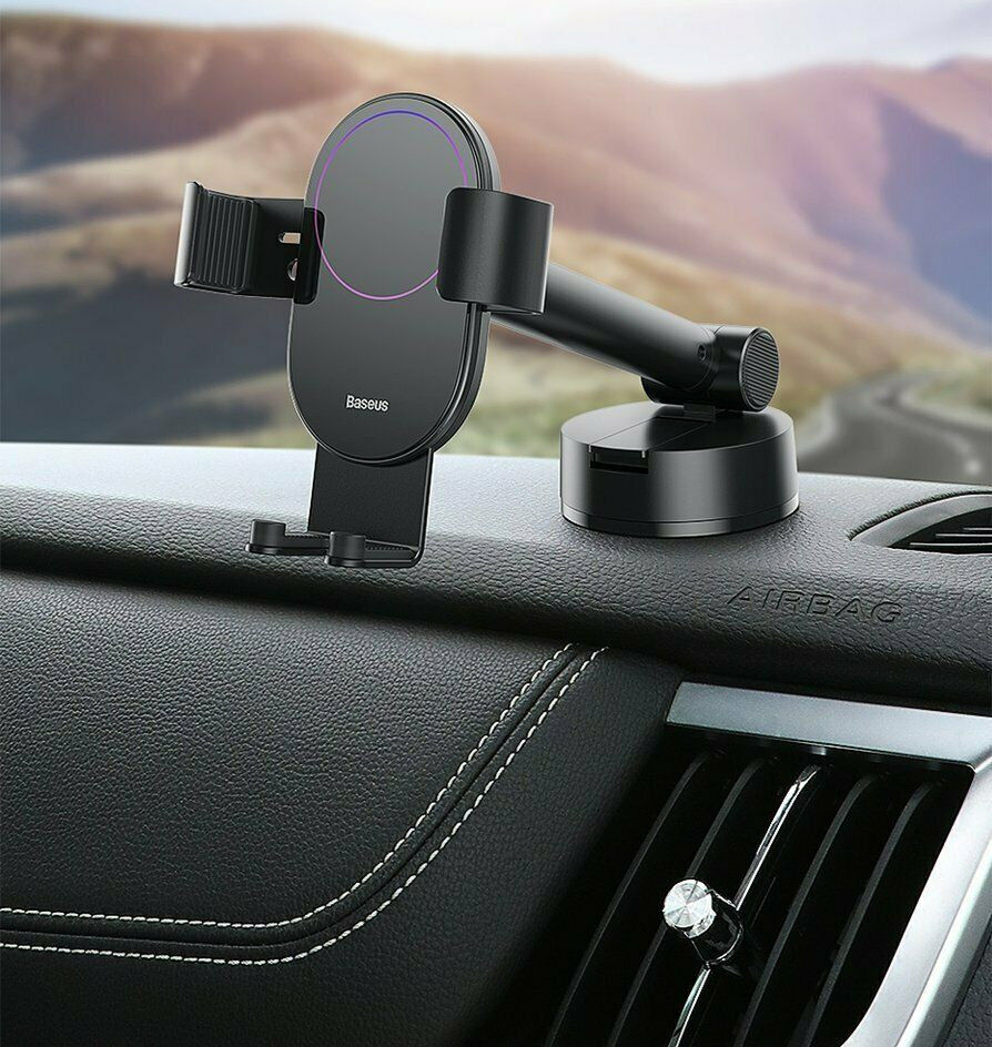 Baseus Gravity Raam/Dashboard Telefoonhouder met Zuignap Zwart afbeelding 14
