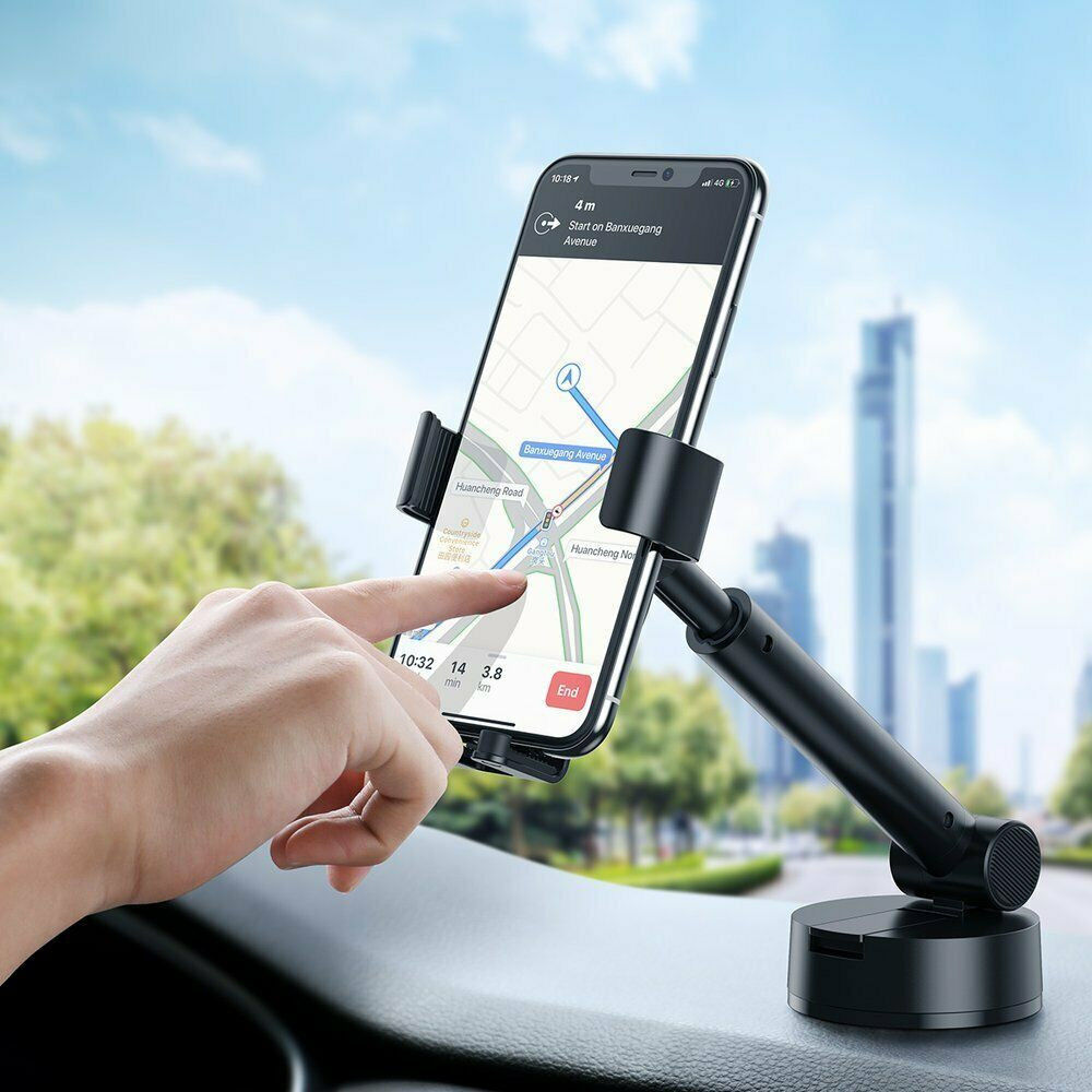 Baseus Gravity Raam/Dashboard Telefoonhouder met Zuignap Zwart afbeelding 2