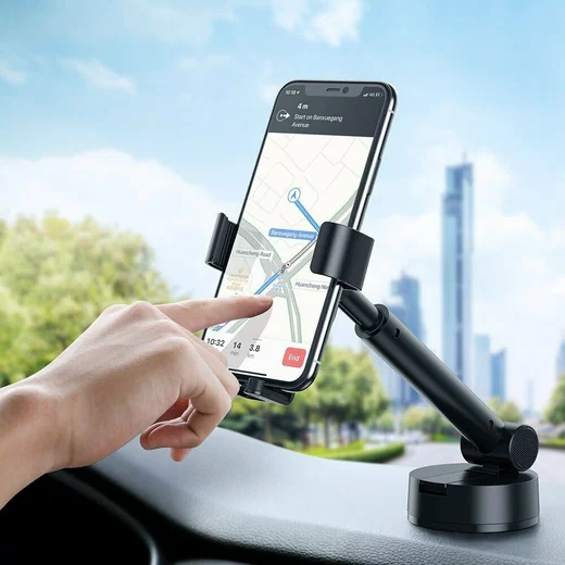 Baseus Gravity Raam/Dashboard Telefoonhouder met Zuignap Zwart afbeelding 2