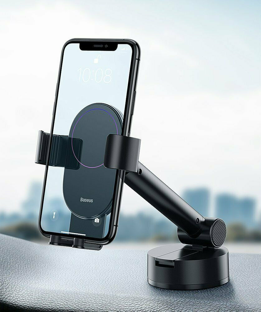 Baseus Gravity Raam/Dashboard Telefoonhouder met Zuignap Zwart afbeelding 13
