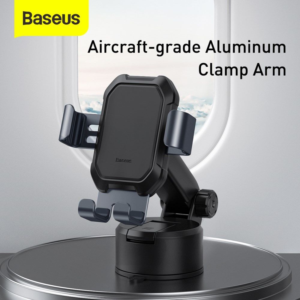 Baseus Tank Gravity Raam/Dashboard Telefoonhouder met Zuignap Zwart afbeelding 6