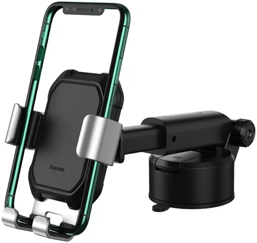 Baseus Tank Gravity Raam/Dashboard Telefoonhouder met Zuignap Zilver afbeelding 1
