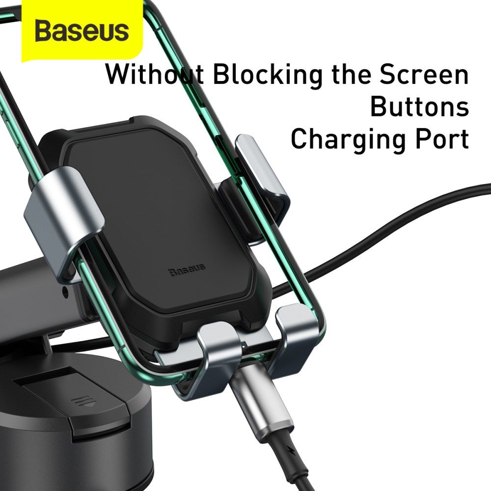 Baseus Tank Gravity Raam/Dashboard Telefoonhouder met Zuignap Zilver afbeelding 11