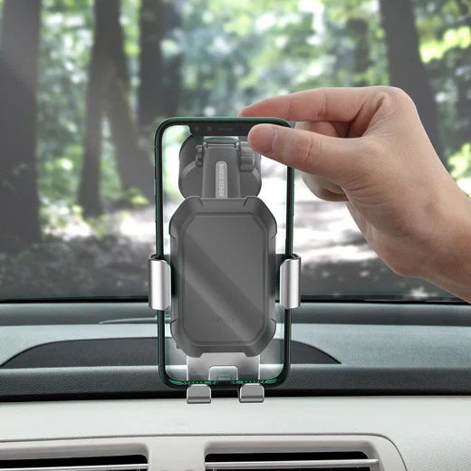 Baseus Tank Gravity Raam/Dashboard Telefoonhouder met Zuignap Zilver afbeelding 4
