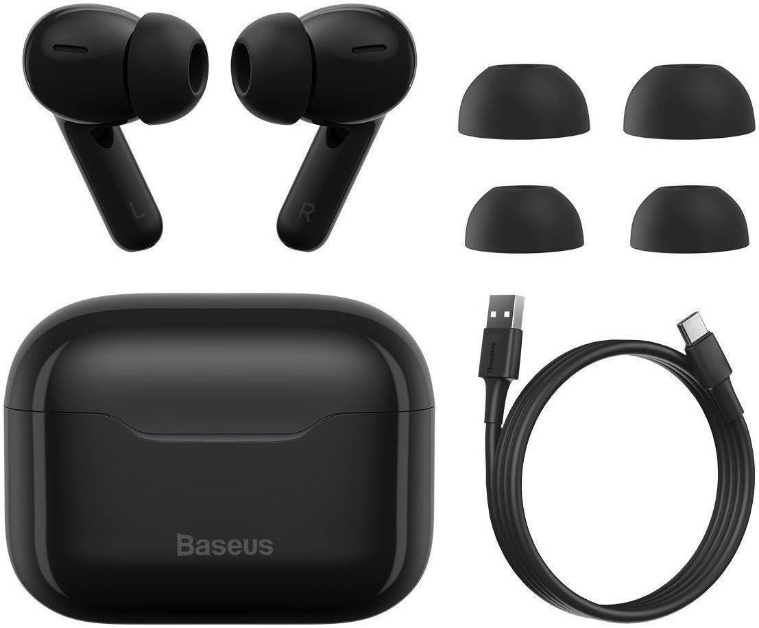Baseus S1 Wireless Bluetooth Earphones Met Noise Cancelling Zwart afbeelding 9