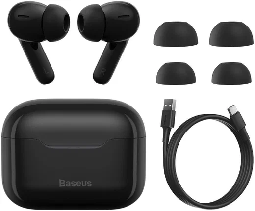 Baseus S1 Wireless Bluetooth Earphones Met Noise Cancelling Zwart afbeelding 9