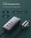Baseus Auto Snellader 120W met 2 USB en 2 USB-C Fast Charge Poorten 1.5 meter afbeelding 3