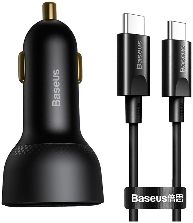 Baseus Superme Autolader USB/USB-C Snellader 100W met USB-C Kabel 1M afbeelding 12