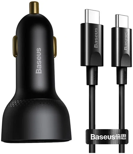 Baseus Superme Autolader USB/USB-C Snellader 100W met USB-C Kabel 1M afbeelding 12