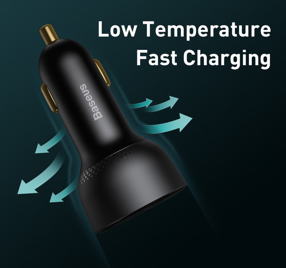 Baseus Superme Autolader USB/USB-C Snellader 100W met USB-C Kabel 1M afbeelding 7