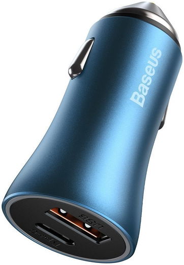 Baseus Fast Charge Autolader 40W PD + Lightning Kabel 1M Blauw afbeelding 7
