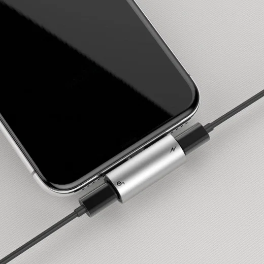 Baseus Splitter Lightning naar 2x Lightning Zilver afbeelding 2