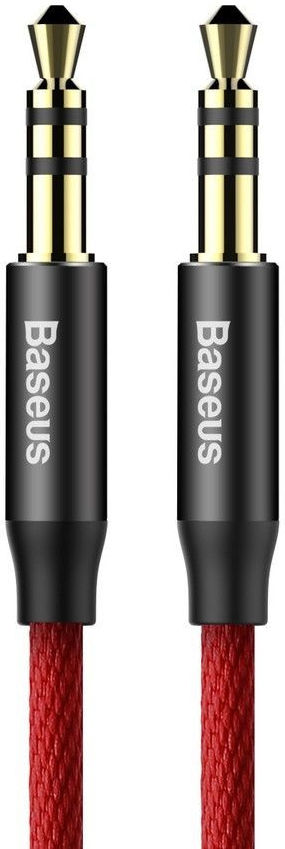 Baseus Yiven M30 3.5 mm Jack Verlengkabel 1M Rood / Zwart afbeelding 1