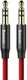Baseus Yiven M30 3.5 mm Jack Verlengkabel 1M Rood / Zwart afbeelding 1