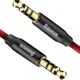 Baseus Yiven M30 3.5 mm Jack Verlengkabel 1M Rood / Zwart afbeelding 2