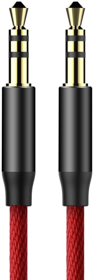 Baseus Yiven M30 3.5 mm Jack Verlengkabel 1.5M Rood / Zwart afbeelding 2