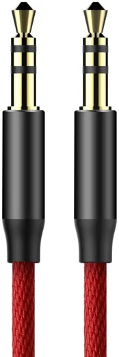 Baseus Yiven M30 3.5 mm Jack Verlengkabel 1.5M Rood / Zwart afbeelding 2