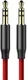 Baseus Yiven M30 3.5 mm Jack Verlengkabel 1.5M Rood / Zwart afbeelding 2