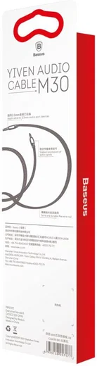 Baseus Yiven M30 3.5 mm Jack Verlengkabel 1.5M Rood / Zwart afbeelding 8