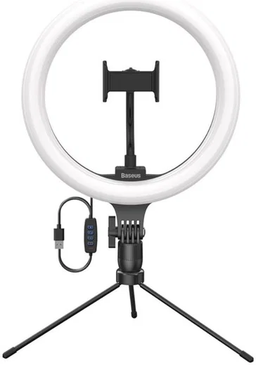 Baseus LED Ring Licht Tripod Statief en Houder voor Smartphone afbeelding 1