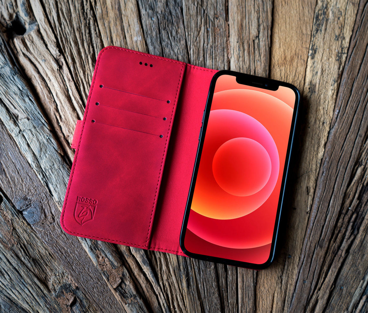 Rosso Element Apple iPhone 11 Hoesje Book Cover Rood afbeelding 7