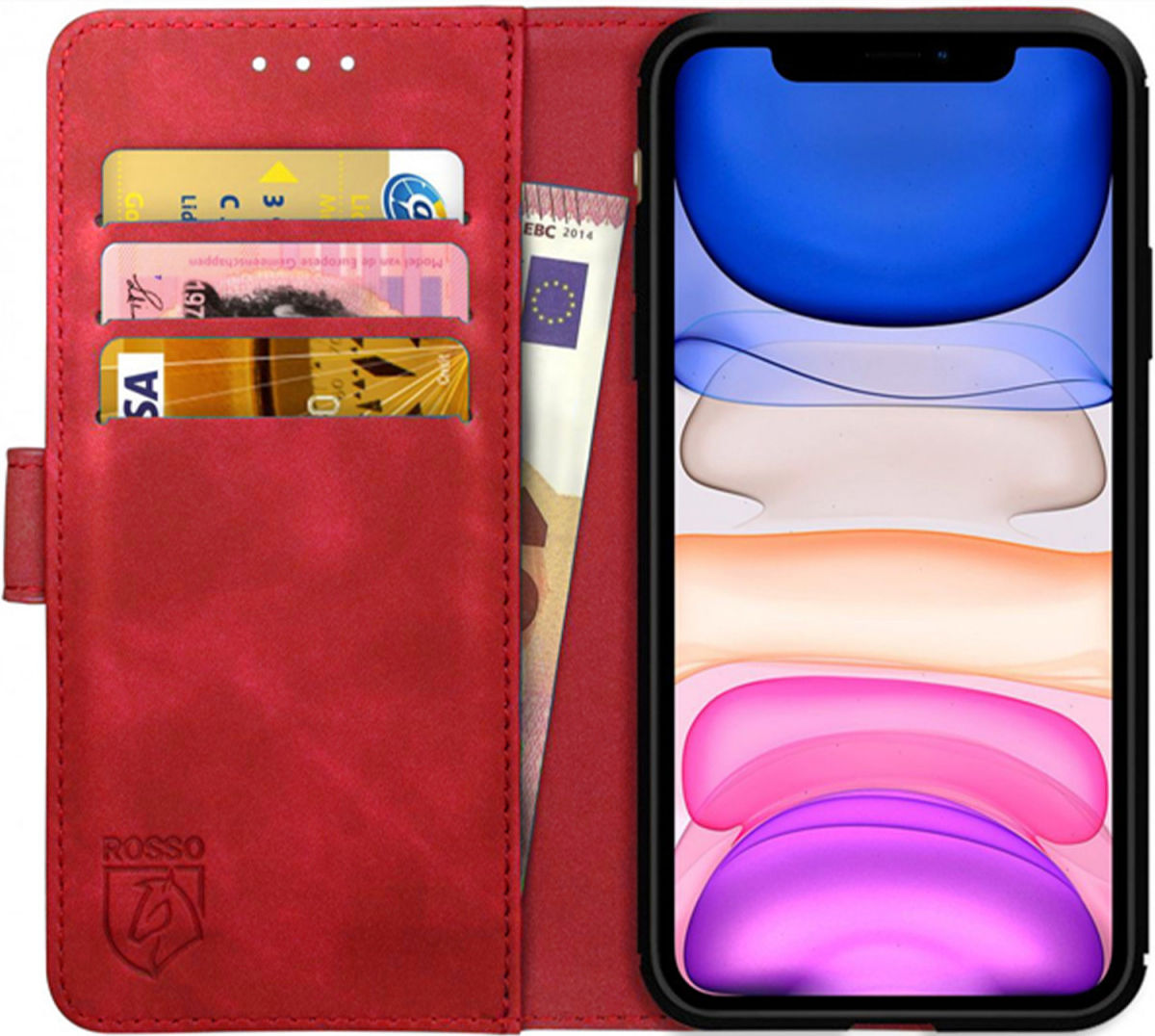 Rosso Element Apple iPhone 11 Hoesje Book Cover Rood afbeelding 1