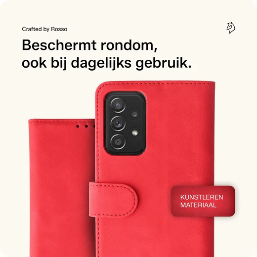 Rosso Element Samsung Galaxy A52 / A52S Hoesje Wallet Rood afbeelding 3