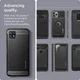 Spigen Rugged Armor Samsung Galaxy A22 5G Hoesje Back Cover Zwart afbeelding 6