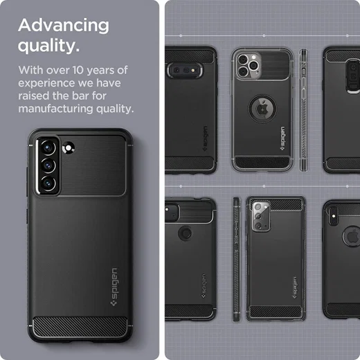 Spigen Rugged Armor Samsung Galaxy S21 FE Hoesje Back Cover Zwart afbeelding 7