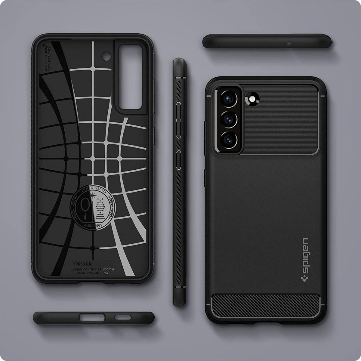 Spigen Rugged Armor Samsung Galaxy S21 FE Hoesje Back Cover Zwart afbeelding 8