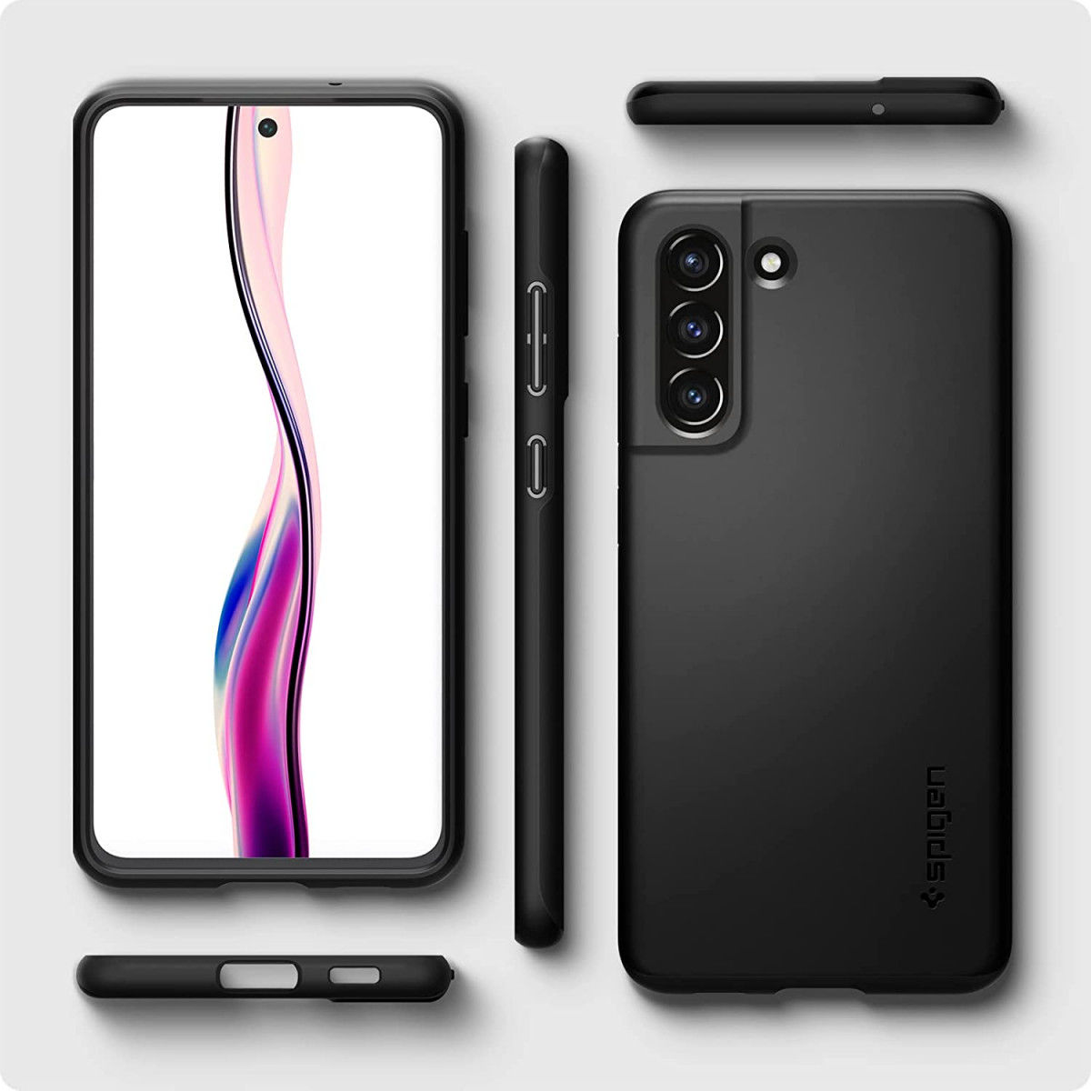 Spigen Thin Fit Samsung Galaxy S21 FE Hoesje Back Cover Zwart afbeelding 8