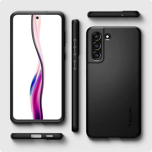 Spigen Thin Fit Samsung Galaxy S21 FE Hoesje Back Cover Zwart afbeelding 8
