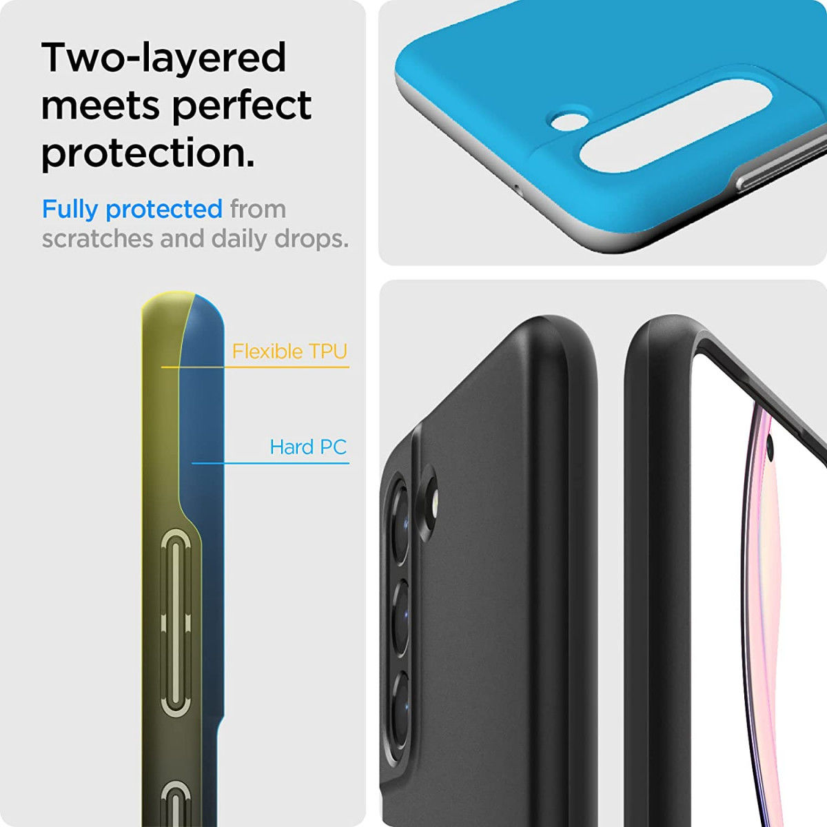 Spigen Thin Fit Samsung Galaxy S21 FE Hoesje Back Cover Zwart afbeelding 4