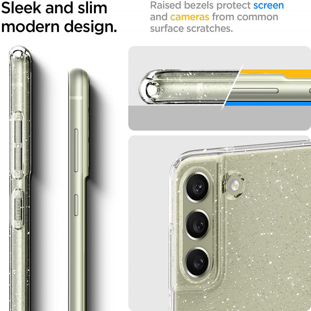 Spigen Liquid Crystal Samsung Galaxy S21 FE Hoesje Glitter afbeelding 4