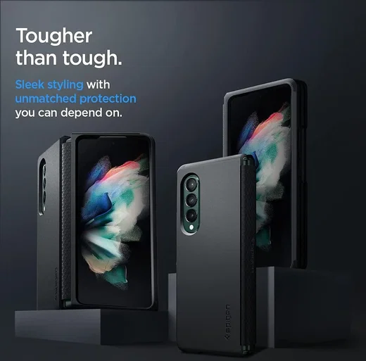 Spigen Tough Armor Samsung Galaxy Z Fold 3 Hoesje Zwart afbeelding 6