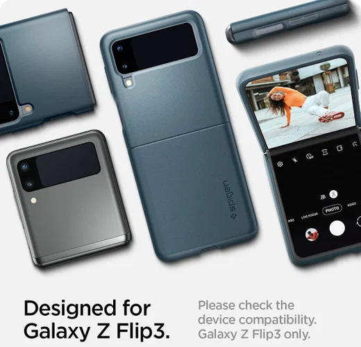 Spigen Thin Fit Samsung Galaxy Z Flip 3 Hoesje Groen afbeelding 9