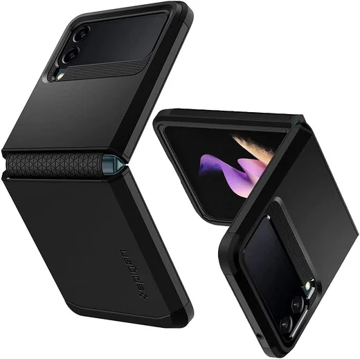 Spigen Tough Armor Samsung Galaxy Z Flip 3 Hoesje Zwart afbeelding 1