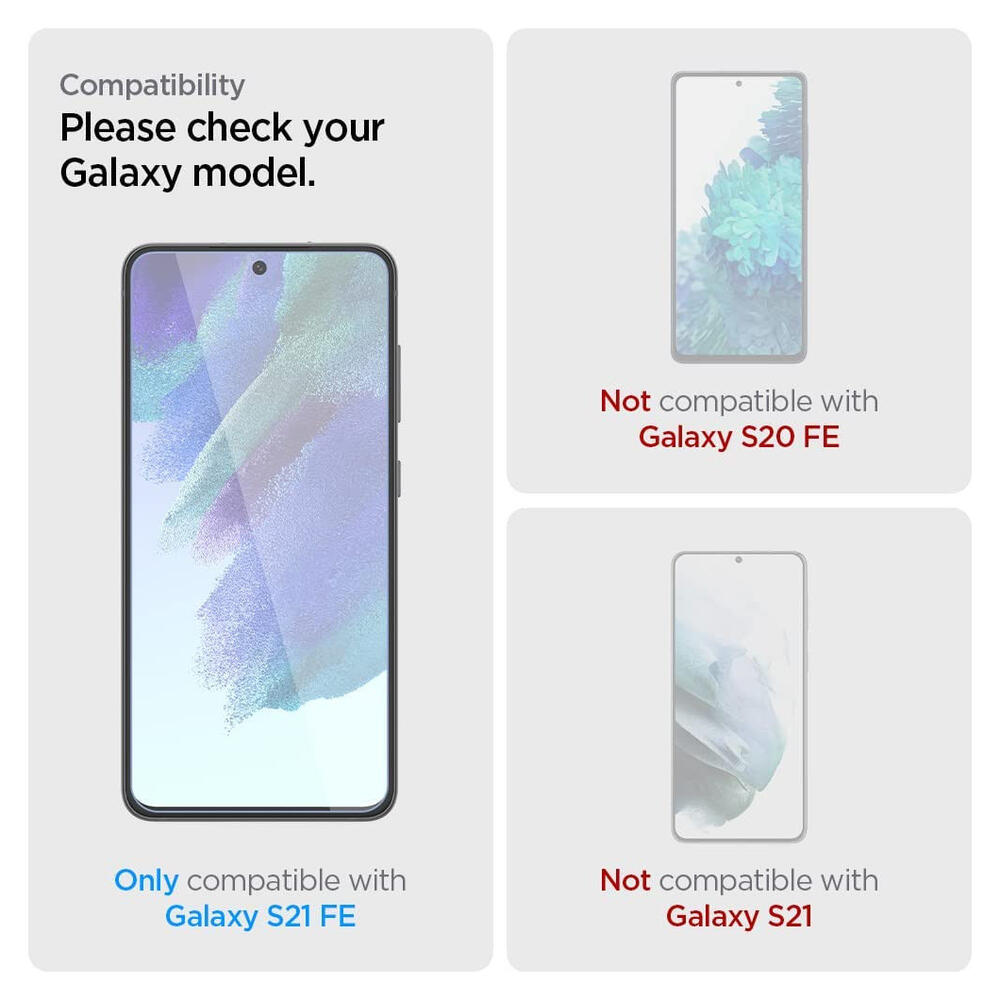 Spigen AlignMaster Samsung Galaxy S21 FE Screen Protector (2-Pack) afbeelding 5