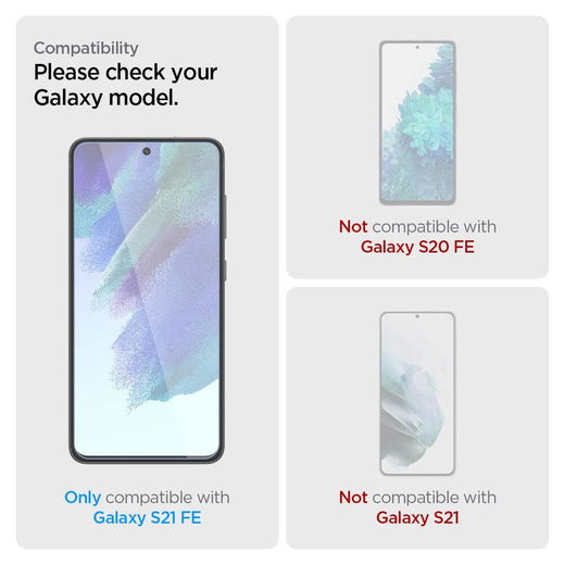 Spigen AlignMaster Samsung Galaxy S21 FE Screen Protector (2-Pack) afbeelding 5