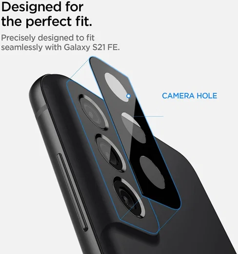 Spigen Optik Samsung Galaxy S21 FE Camera Lens Protector (2-Pack) afbeelding 5