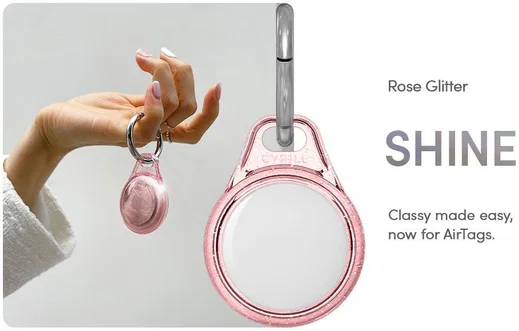 Spigen Ciel by Cyrill Shine Hoes Apple AirTag Sleutelhanger Roze afbeelding 8