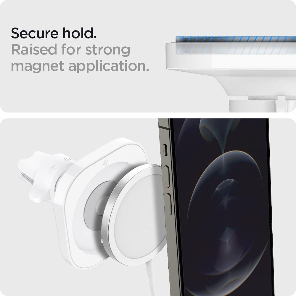 Spigen MagFit Ventilatierooster Houderstandaard Apple MagSafe Wit afbeelding 3