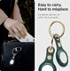 Spigen Valentinus Apple AirTag Sleutelhanger Kunstleer Hoesje Groen afbeelding 6