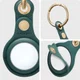 Spigen Valentinus Apple AirTag Sleutelhanger Kunstleer Hoesje Groen afbeelding 8