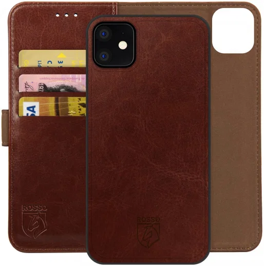 Rosso Element 2-in-1 Apple iPhone 12/12 Pro Hoesje Bruin afbeelding 1