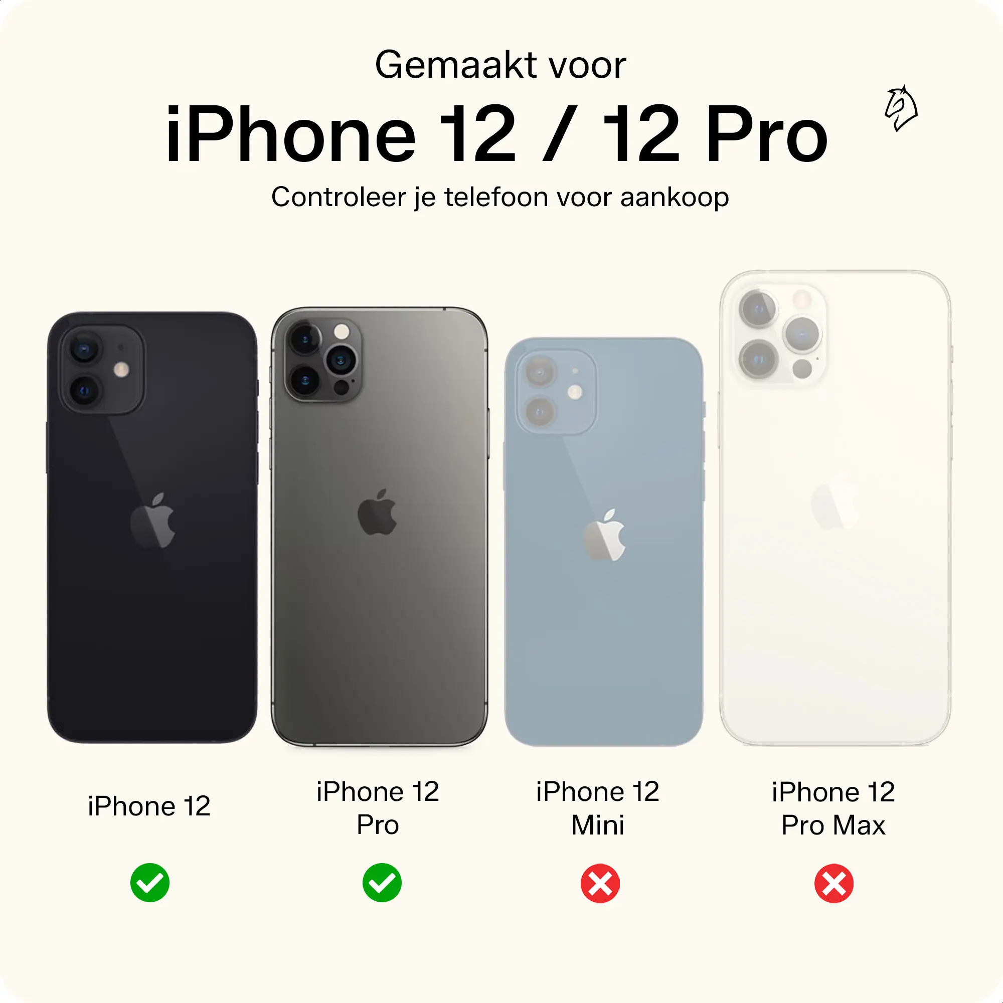 Rosso Element 2-in-1 Apple iPhone 12/12 Pro Hoesje Blauw afbeelding 3