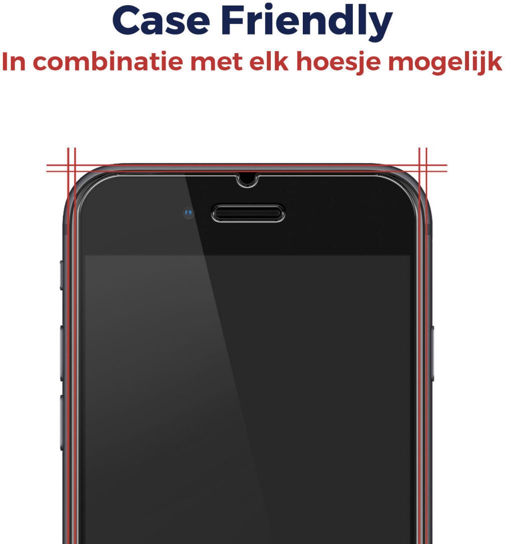 Rosso iPhone 6(S) / 7 / 8 Plus Tempered Glass met Installatietray afbeelding 4