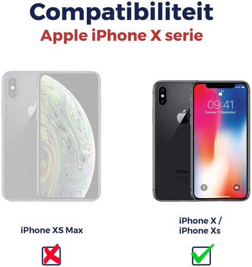 Rosso iPhone X / XS Tempered Glass met Installatietray Case Friendly afbeelding 11