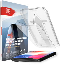 Rosso iPhone X / XS Tempered Glass met Installatietray Case Friendly afbeelding